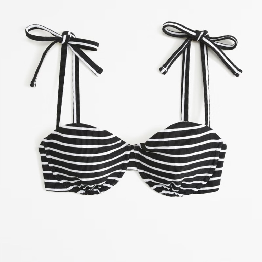 Abercrombie Curve Love Tie Strap Underwire Bikini Top